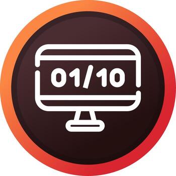 Binary Code Creative Icon Design vector