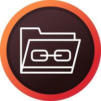 Link Folder Creative Icon Design vector