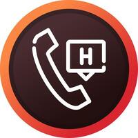 Emergency Call Creative Icon Design vector