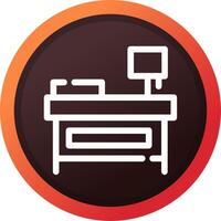 Bedside Table Creative Icon Design vector