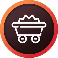 Mine Cart Creative Icon Design vector