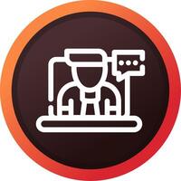 Online Interview Creative Icon Design vector