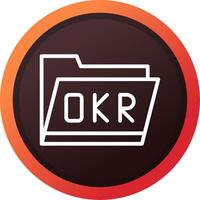 Okr Folder Creative Icon Design vector