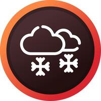 Snowing Creative Icon Design vector