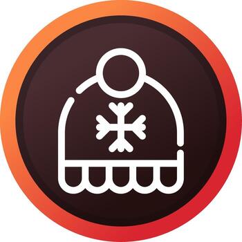 Winter Hat Creative Icon Design vector