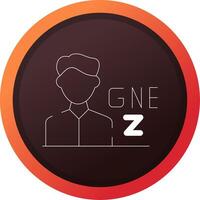 Gen Z Male Creative Icon Design vector