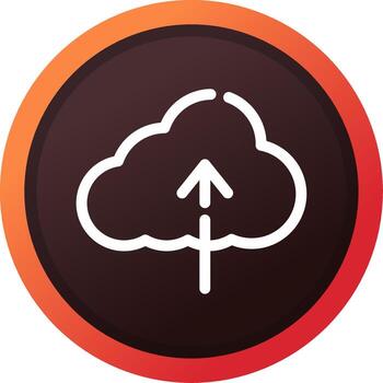 nube subir creativo icono diseño vector