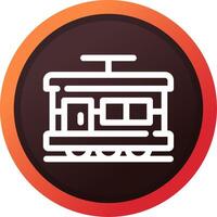 Tram Creative Icon Design vector