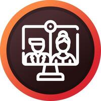Online Interview Creative Icon Design vector