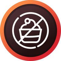 No Sweets Creative Icon Design vector