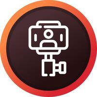 Selfie Stick Creative Icon Design vector