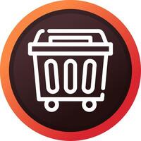 Trash Bin Creative Icon Design vector