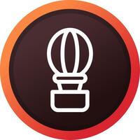 Hot Air Balloon Creative Icon Design vector