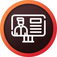 Online Lecture Creative Icon Design vector