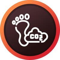 Carbon Footprint Creative Icon Design vector