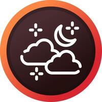 Cloudy Weather Creative Icon Design vector