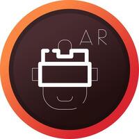 Ar Helmet Creative Icon Design vector