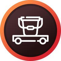 Cleaning Cart Creative Icon Design vector