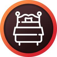 diseño de icono creativo de cama doble vector