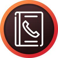Phone Book Creative Icon Design vector