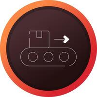 Conveyor Belt Creative Icon Design vector