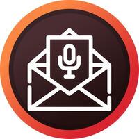 Voice Email Creative Icon Design vector