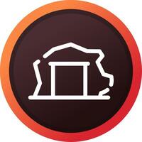 Mining Tunnel Creative Icon Design vector