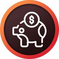 Piggy Bank Creative Icon Design vector