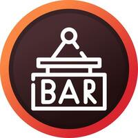 Bar Sign Board Creative Icon Design vector