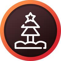 diseño creativo del icono del árbol de navidad vector