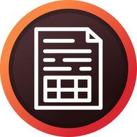 Spreadsheet Creative Icon Design vector