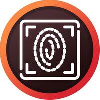 Fingerprint Scan Creative Icon Design vector