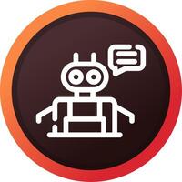 Chatbot Creative Icon Design vector