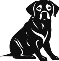 Silhouette labrador retriever dog logo vector