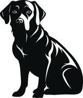 silueta Labrador perdiguero perro logo vector