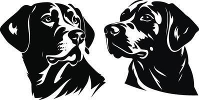 Silhouette labrador retriever dog logo vector