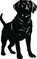 Silhouette labrador retriever dog logo vector