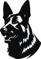 Silhouette german shepherd dog vector design