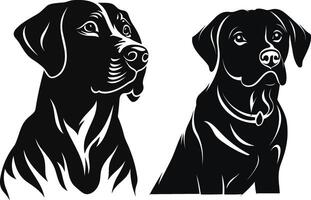 silueta Labrador perdiguero perro logo vector