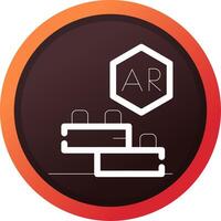 Ar Building Blocks Creative Icon Design vector