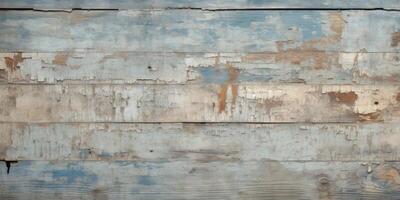 AI Generated Rustic Vintage Wooden Fence. Weathered Grunge Retro Hardwood. Aged Wood Background with Natural Texture photo