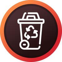 Recycling Bin Creative Icon Design vector