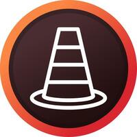 Traffic Cone Creative Icon Design vector