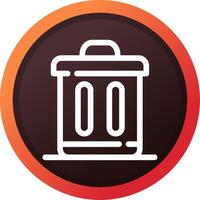 Trash Bin Creative Icon Design vector