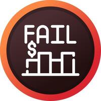 Business Fail Creative Icon Design vector
