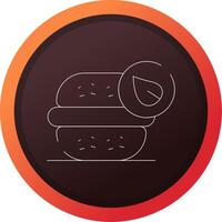 Vegan Burger Creative Icon Design vector