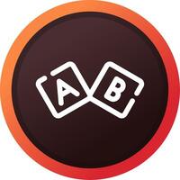 diseño de icono creativo de bloque abc vector