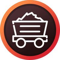 Mine Cart Creative Icon Design vector