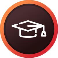 Graduation Cap Creative Icon Design vector