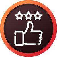 Thumbs Up Creative Icon Design vector